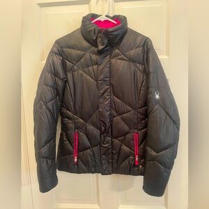 SPYDER Black Puffer Jacket